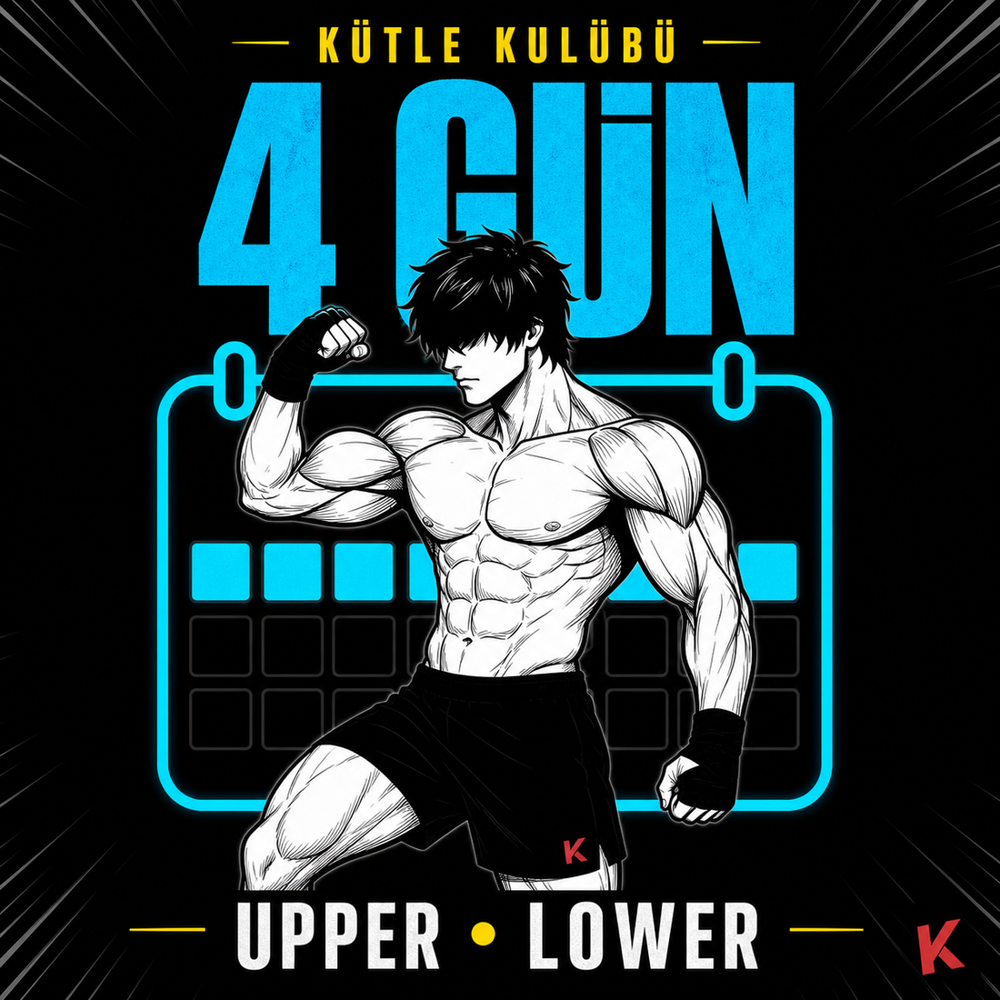 Kütle Kulübü | Haftada 4 Gün Üst–Alt Programı